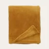 PLAID POLAIRE UNI DOUX GOLD
