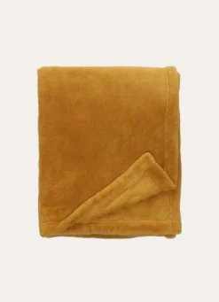 PLAID POLAIRE UNI DOUX GOLD
