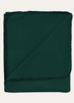 PLAID POLAIRE UNI VERT FONCE