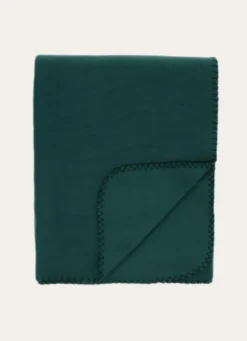 PLAID POLAIRE UNI VERT FONCE