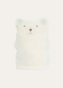 PLAID À ROULER TÊTE D'OURS BLANC