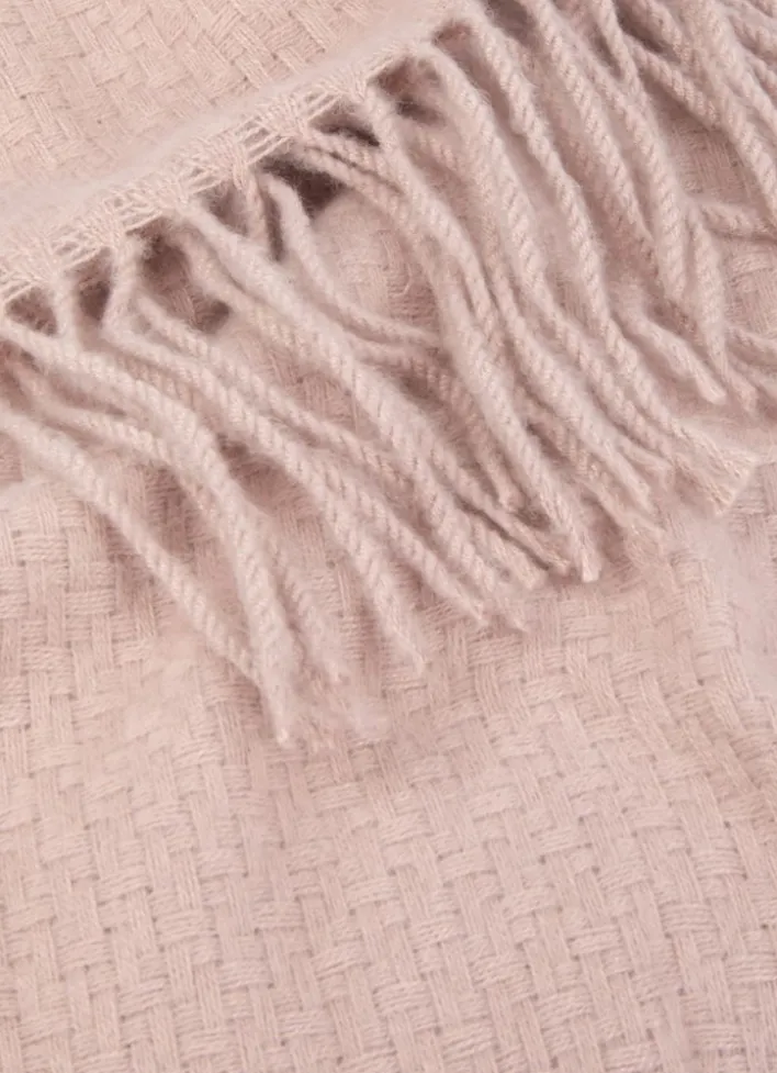 PLAID TISSÉ UNI RIVAGE ROSE