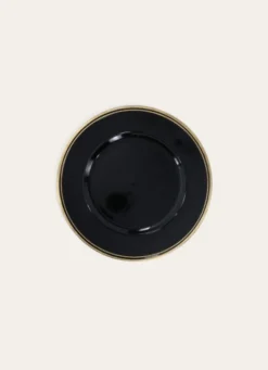 PLAT DE PRÉSENTATION AVEC UN LISERÉ NOIR/OR