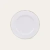 PLAT DE PRÉSENTATION PORCELAINE AVEC LISERÉ DORÉ BLANC