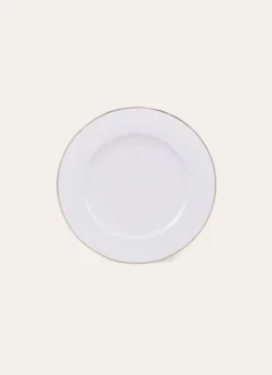 PLAT DE PRÉSENTATION PORCELAINE AVEC LISERÉ DORÉ BLANC