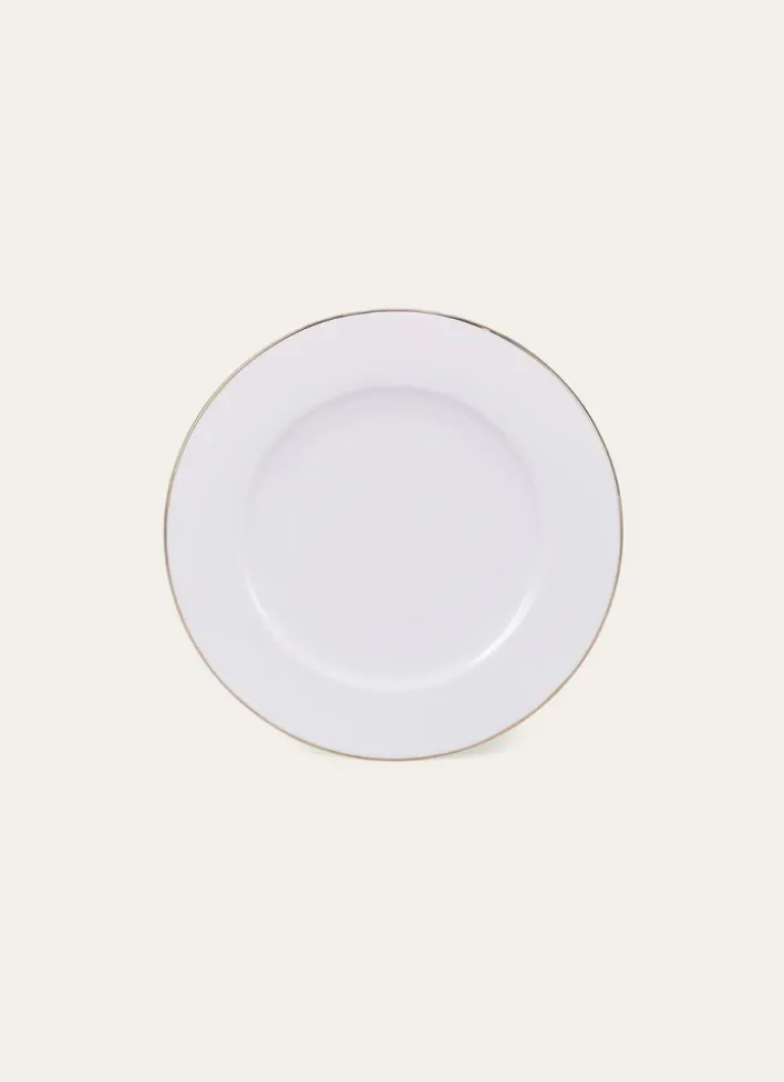 PLAT DE PRÉSENTATION PORCELAINE AVEC LISERÉ DORÉ BLANC