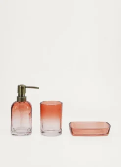 PORTE-SAVON EN VERRE DÉGRADÉ ROSE/CORAIL