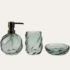 PORTE SAVON EN VERRE VERT