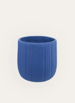 POT POUR PLANTE TEXTURÉ PETIT MODÈLE BLEU ROI