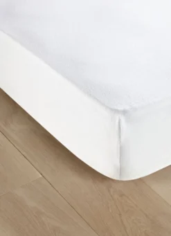 PROTÈGE-MATELAS EN COTON DOUBLE FACEBLANC