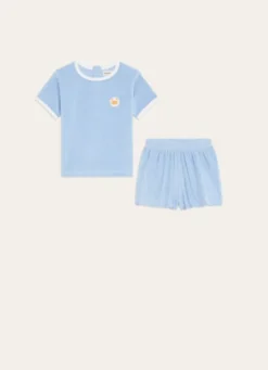 PYJAMA ENFANT EN ÉPONGE CRABE BLEU
