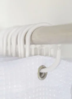 RIDEAU DE DOUCHE GAUFRÉ BRUXELLES BLANC