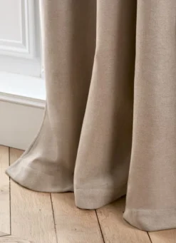 RIDEAU THERMIQUE UNI EFFET VELOURS MAT TAUPE