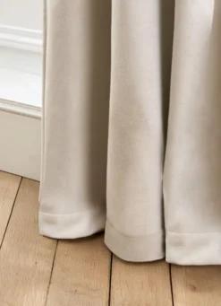 RIDEAU THERMIQUE UNI EFFET VELOURS MAT ECRU