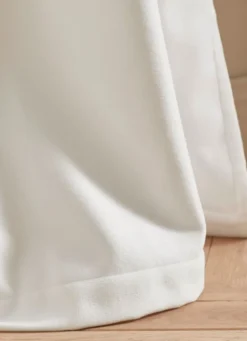RIDEAU THERMIQUE UNI EFFET VELOURS MAT BLANC