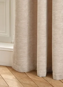 RIDEAU UNI ASPECT VELOURS TOUCHER DOUX CANNA BEIGE