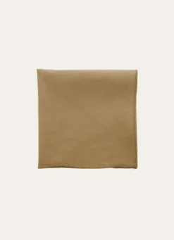 SERVIETTE DE TABLE EN COTON ET LIN BOURDON COLORÉ TABAC