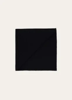 SERVIETTE DE TABLE EN COTON ET LIN BOURDON COLORÉ NOIR