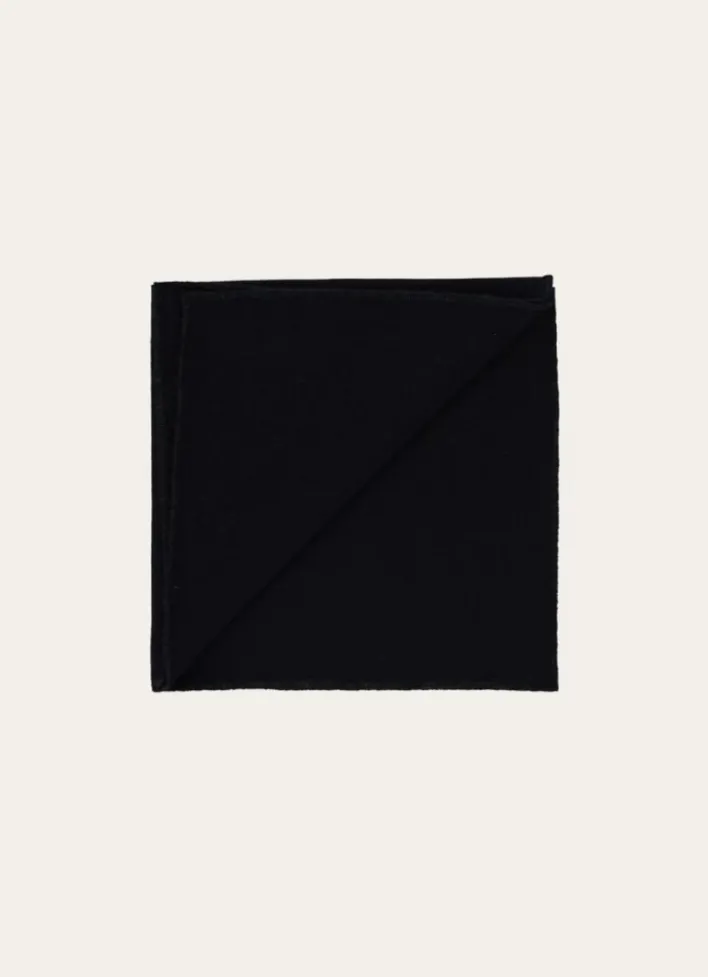 SERVIETTE DE TABLE EN COTON ET LIN BOURDON COLORÉ NOIR