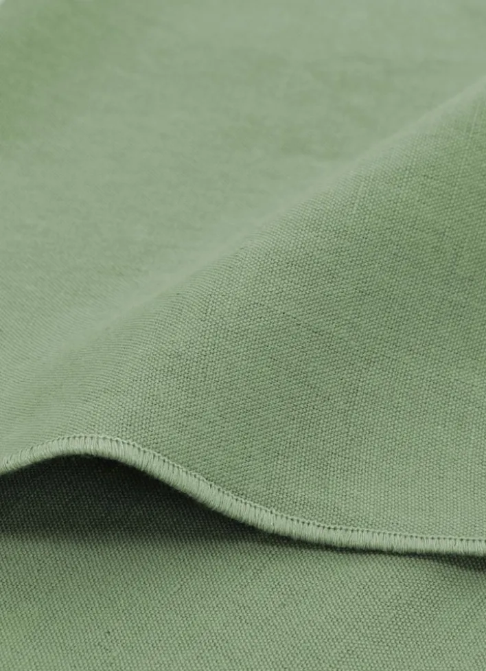 SERVIETTE DE TABLE EN COTON ET LIN BOURDON COLORÉ AMANDE