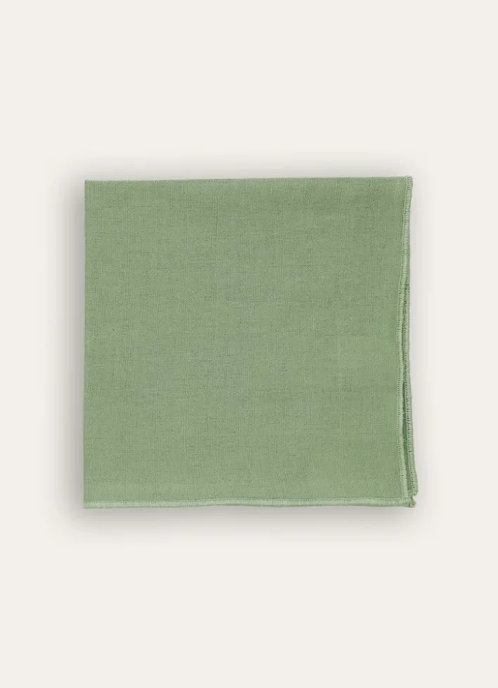 SERVIETTE DE TABLE EN COTON ET LIN BOURDON COLORÉ AMANDE