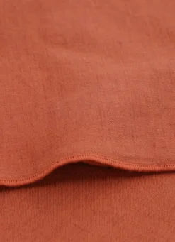 SERVIETTE DE TABLE EN COTON ET LIN BOURDON COLORÉ SIENNE