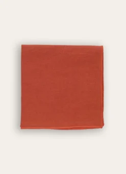 SERVIETTE DE TABLE EN COTON ET LIN BOURDON COLORÉ SIENNE