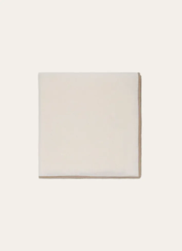 SERVIETTE DE TABLE EN COTON ET LIN BOURDON COLORÉ ECRU