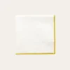 SERVIETTE DE TABLE EN COTON ET LIN BOURDON COLORÉ JAUNE