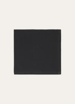 SERVIETTE DE TABLE UNIE EN COTON ANTHRACITE