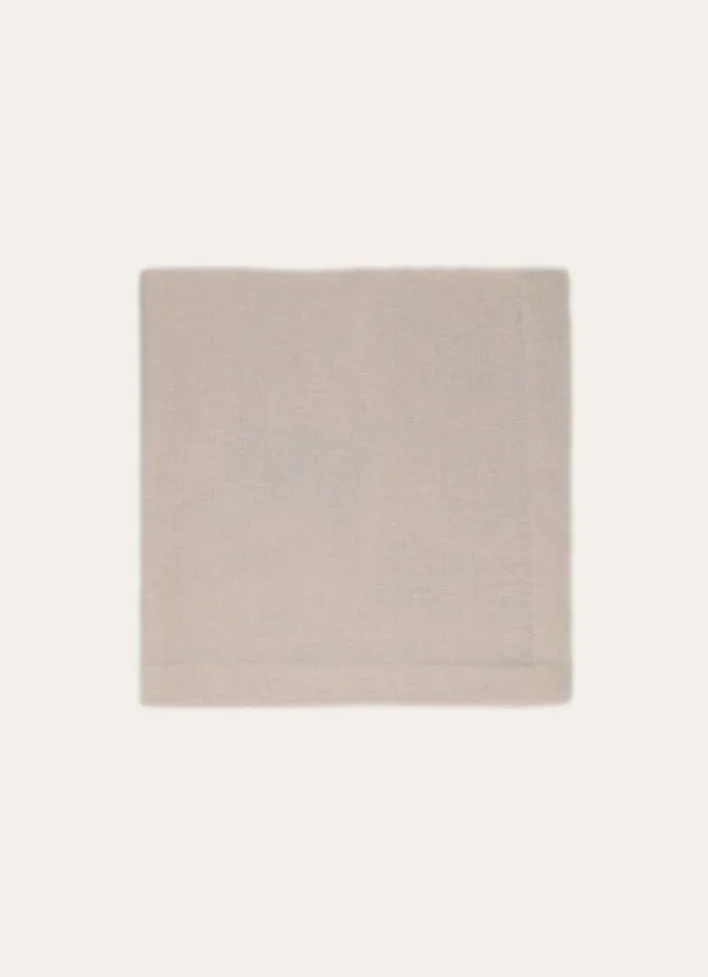 SERVIETTE DE TABLE UNIE EN COTON CRAIE