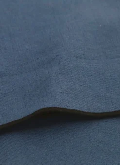 SERVIETTE DE TABLE UNI EN COTON ET LIN INDIGO