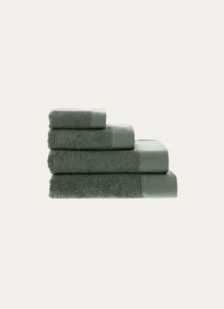 SERVIETTE DE TOILETTE COTON MOELLEUX ZÉRO TORSION VERT