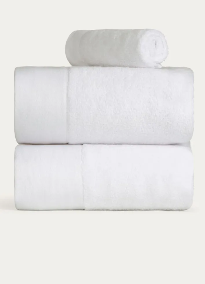 SERVIETTE DE TOILETTE COTON MOELLEUX ZÉRO TORSION BLANC