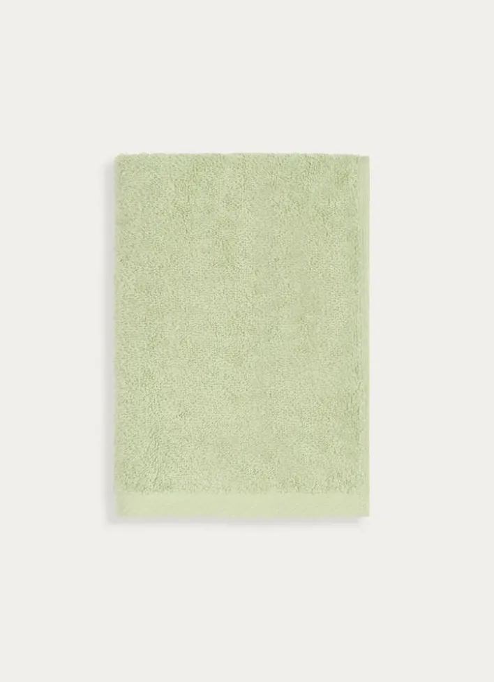 SERVIETTE DE TOILETTE EN COTON UNI BASIL VERT