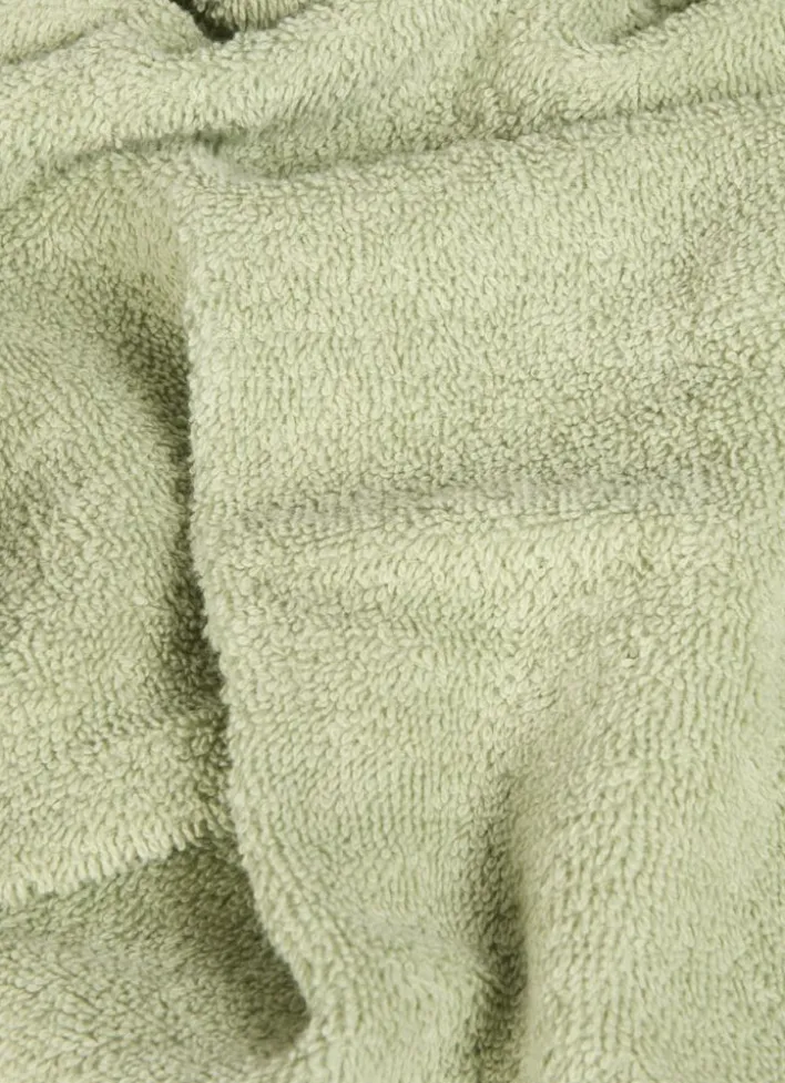 SERVIETTE DE TOILETTE EN COTON UNI BASIL VERT