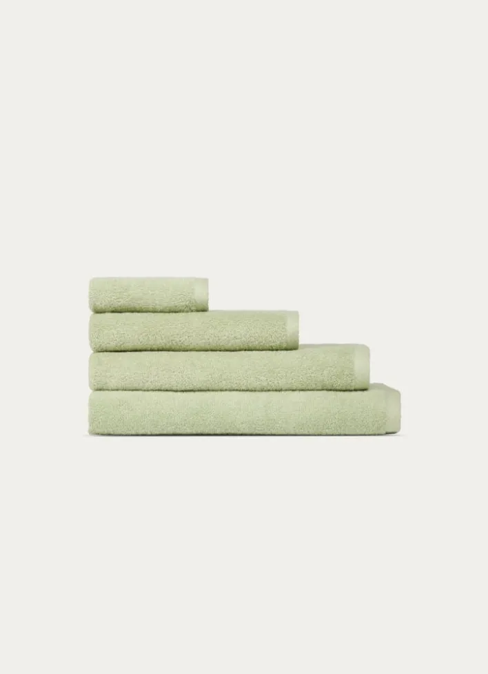 SERVIETTE DE TOILETTE EN COTON UNI BASIL VERT
