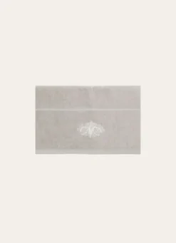 SERVIETTE DE TOILETTE EN VELOURS BRODÉE 500GR GRIS