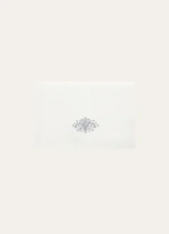 SERVIETTE DE TOILETTE EN VELOURS BRODÉE 500GR BLANC