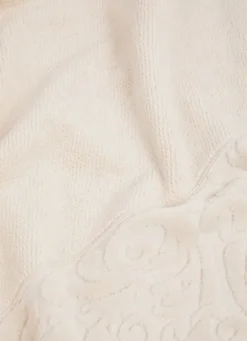 SERVIETTE DE TOILETTE LITEAU VELOURS CISELÉ BEIGE
