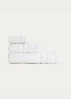 SERVIETTE DE TOILETTE MOELLEUSE LITEAU RAFFINÉ BLANC