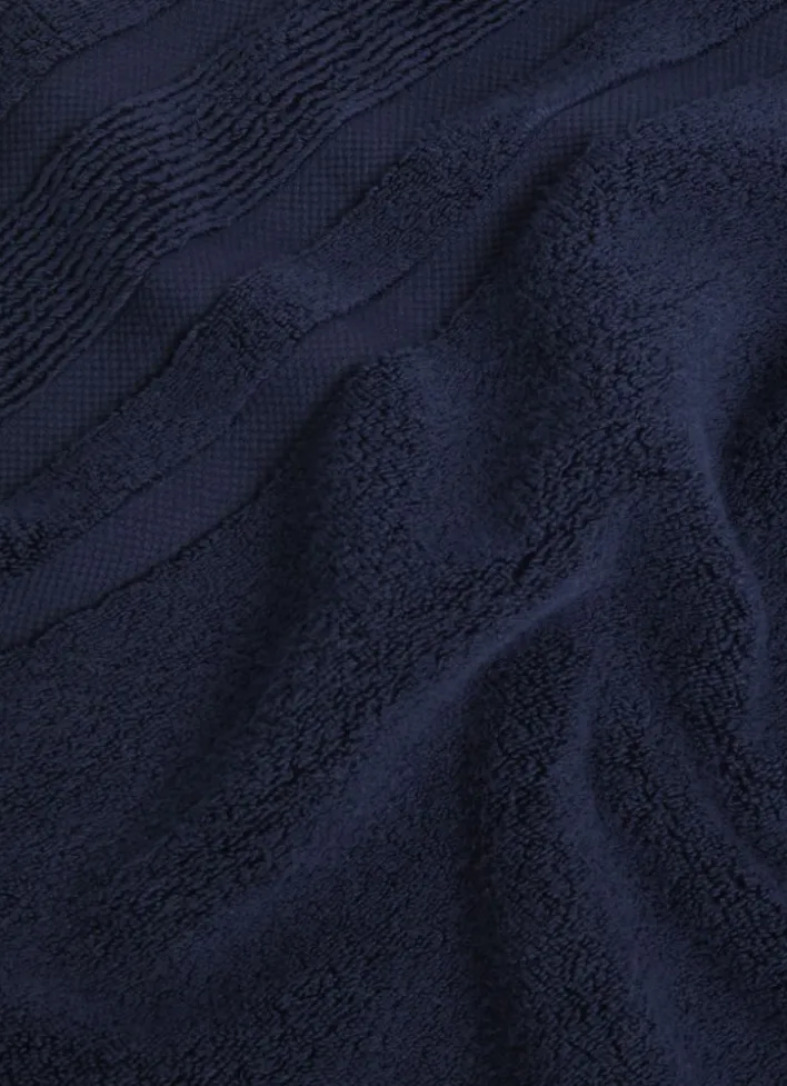 SERVIETTE DE TOILETTE MOELLEUSE LITEAU RAFFINÉ MARINE