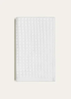 SERVIETTE DE TOILETTE NID D'ABEILLE BLANC