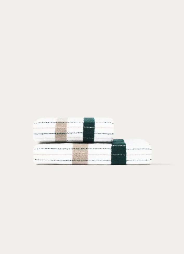 SERVIETTE DE TOILETTE À RAYURES CÉLESTINE MULTICOLORE