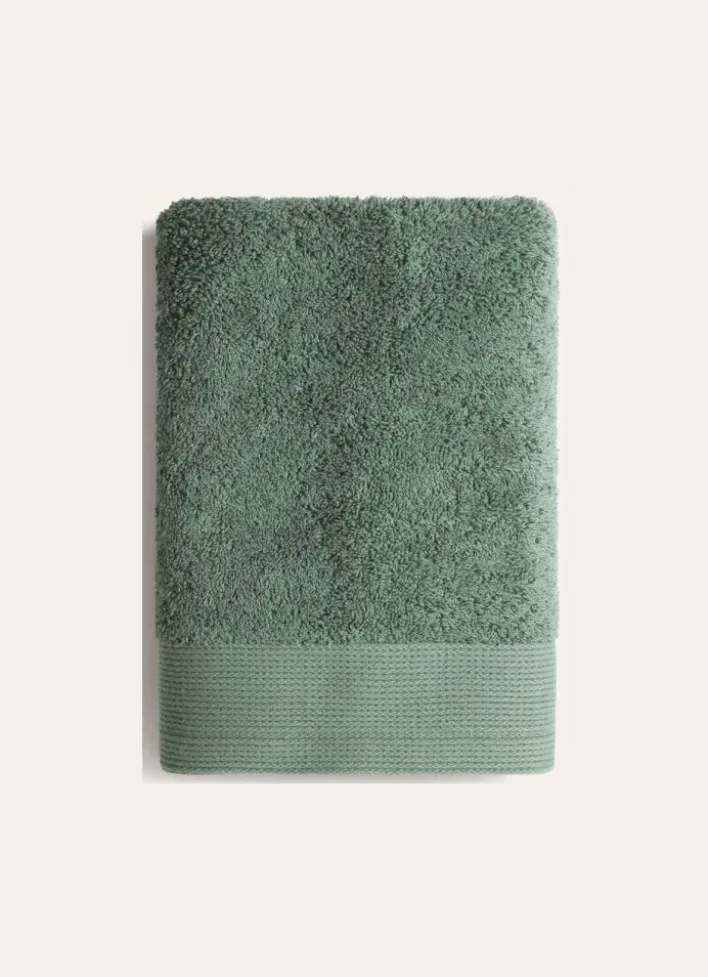 SERVIETTE DE TOILETTE UNIE EN COTON 500GR OLIVE