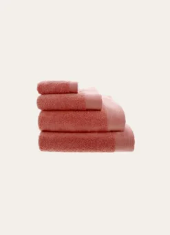 SERVIETTE DE TOILETTE UNIE EN COTON 500GR ROSE
