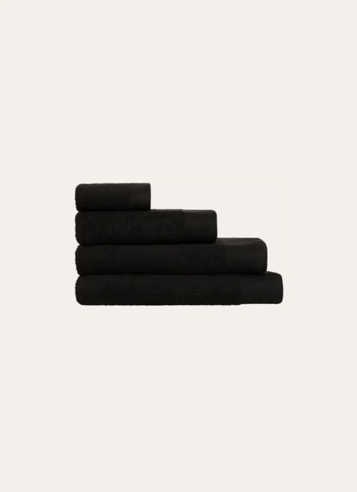 SERVIETTE DE TOILETTE UNIE EN COTON 500GR NOIR