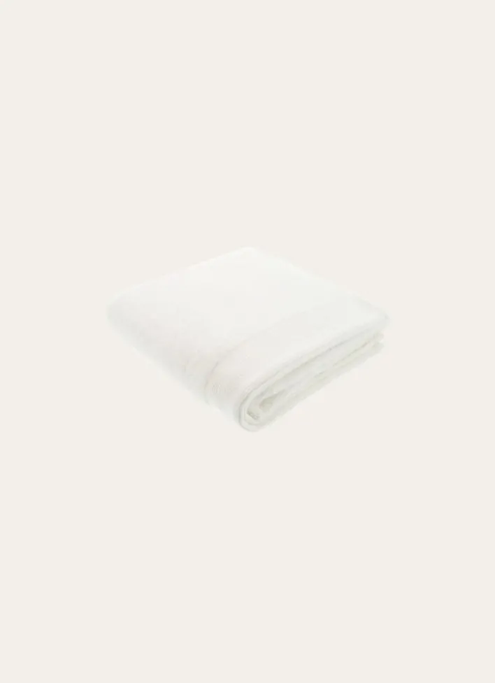 SERVIETTE DE TOILETTE UNIE EN COTON 500GR BLANC