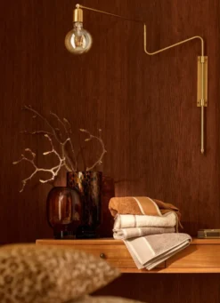 SERVIETTE DE TOILETTE UNIE À LARGE BORDURE ARTHUR CARAMEL