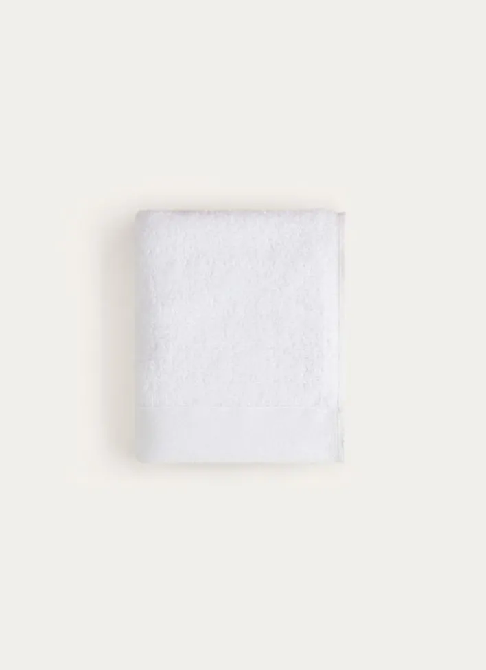 SERVIETTE INVITÉ COTON MOELLEUX ZÉRO TORSION BLANC